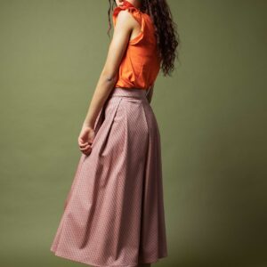 Gonna con pieghe rosa - immagine 2