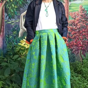 GONNA CON FALDONI BROCCATO