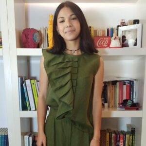 CANOTTA CON ROUCHES VERDE